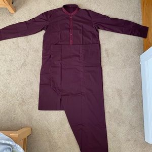 Maroon Shalwaar Kameez For Men